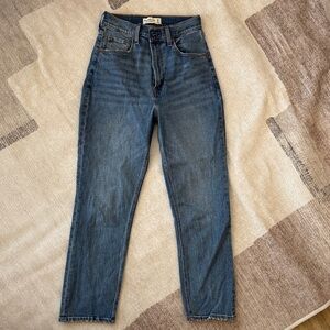 Abercrombie & Fitch The Ankle Straight Ultra High Rise (Curve Love)